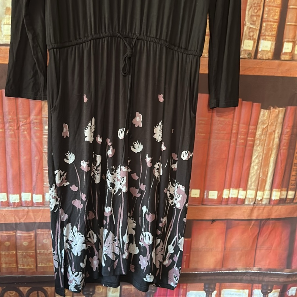 Simier Fariry Women Knit Work Casual Pocket Knee Length dress  NWT‎ Large - Picture 3 of 9